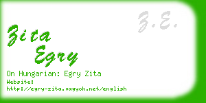 zita egry business card